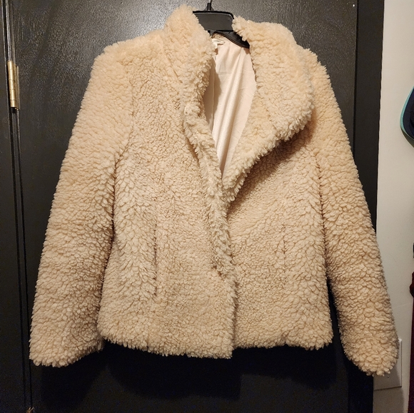 Cream sherpa jacket - Picture 1 of 3